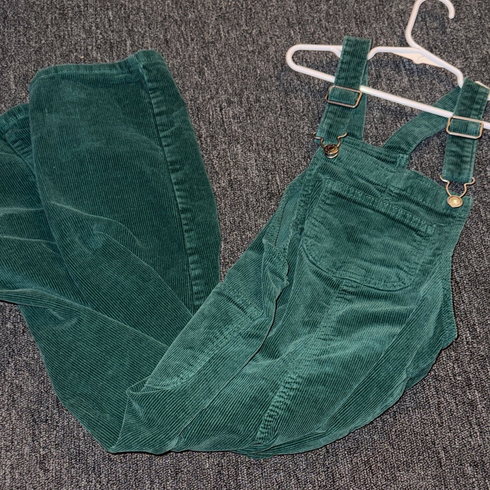 Green Corduroy Overalls